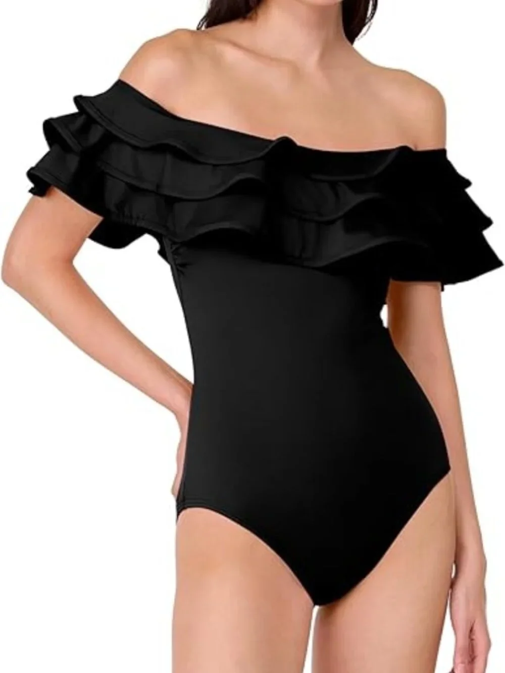 NWT Kate Spade New York Women's Solid Ruffle One Piece - Large